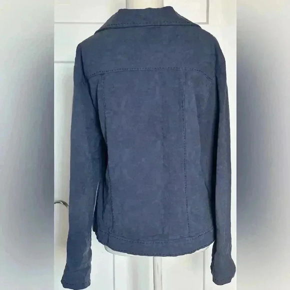 Chico’s 100% Cotton Denim Blue Lightweight Jacket Size Medium💙 - Picture 2 of 4